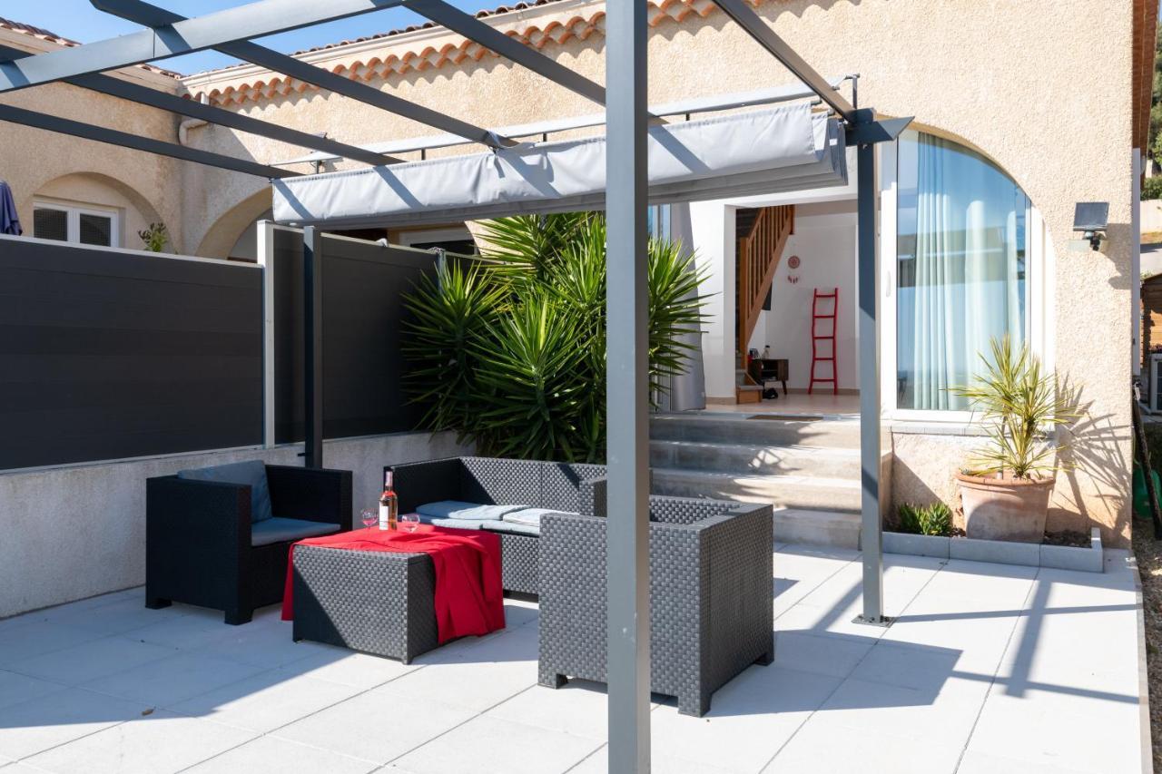 Face A La Mer Superbe Villa Terrasse Barbecue Le Pradet كاركيران المظهر الخارجي الصورة